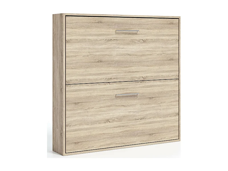 Licht eiken stapelbed opklapbed 2 bedden 90x190 cm Spaky