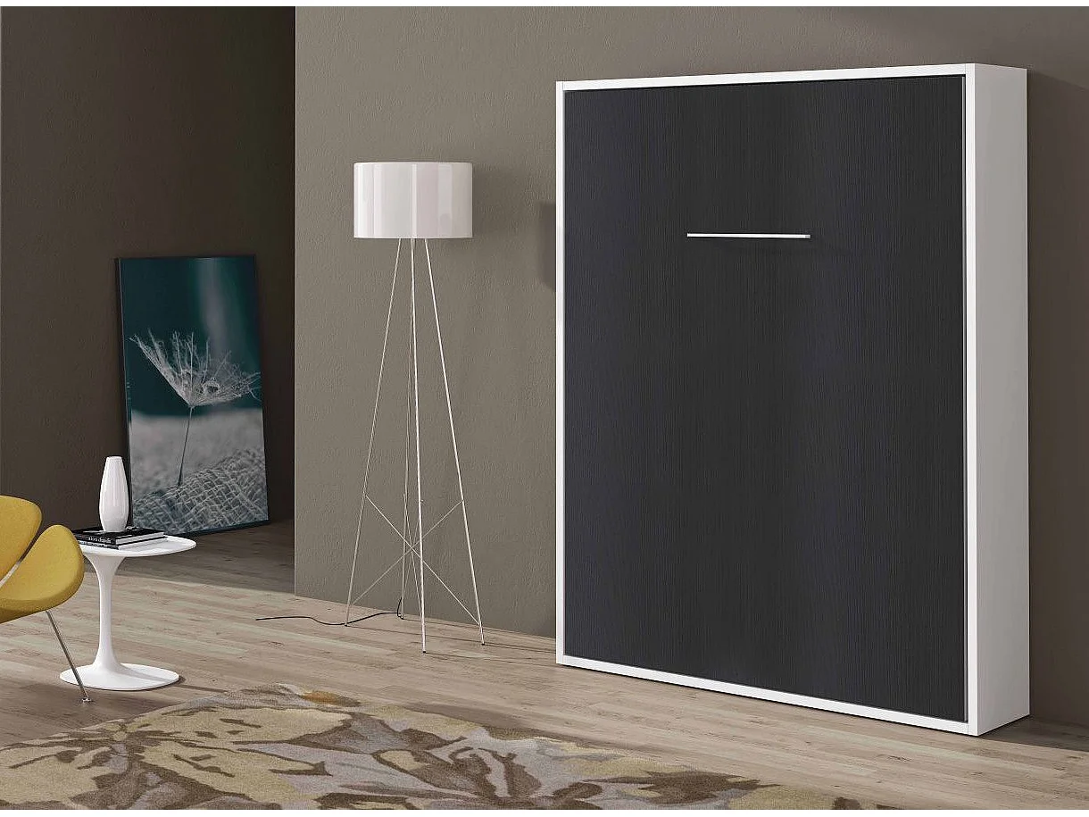 Lit escamotable vertical Banila-Gris anthracite-160x200