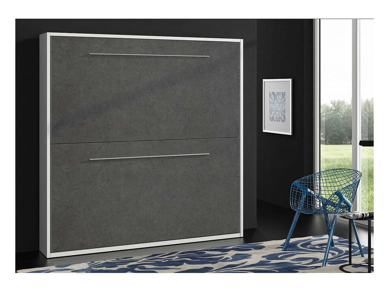 Litera plegable Spaky para 2 personas-Color Cemento-Ropa de cama 90x190 cm