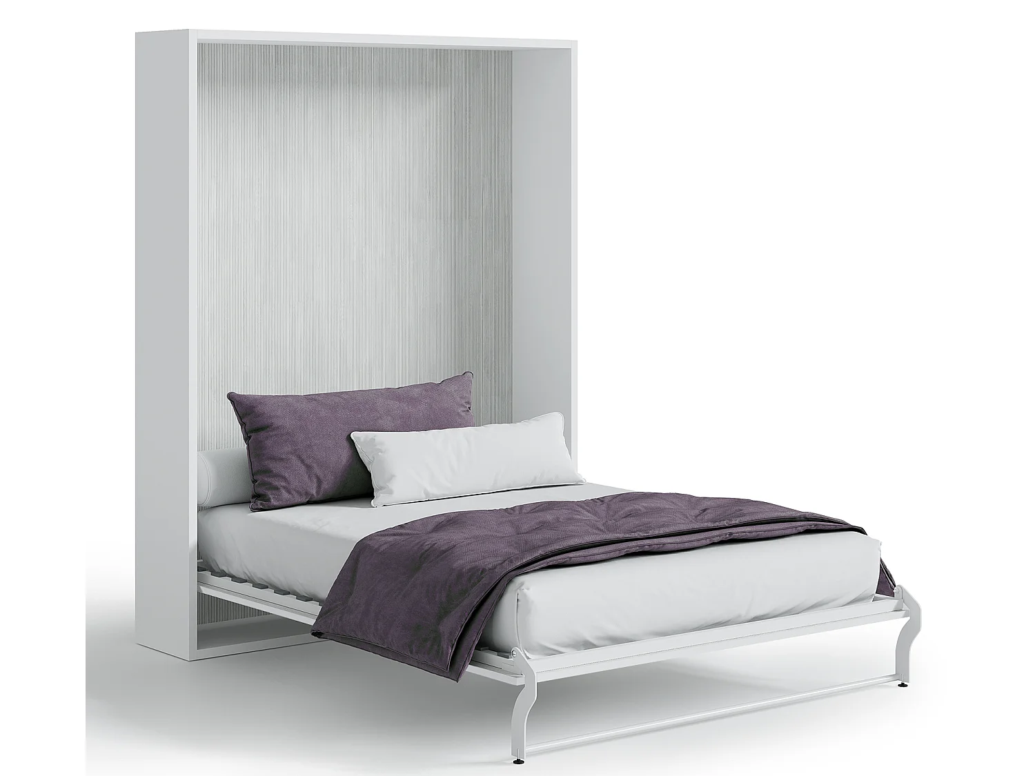 Lit escamotable vertical Banila-Gris ciment-160x200