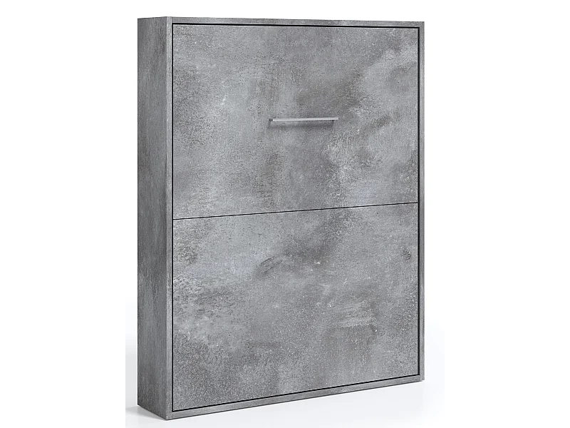 Lit escamotable vertical Banila-Gris ciment-160x200