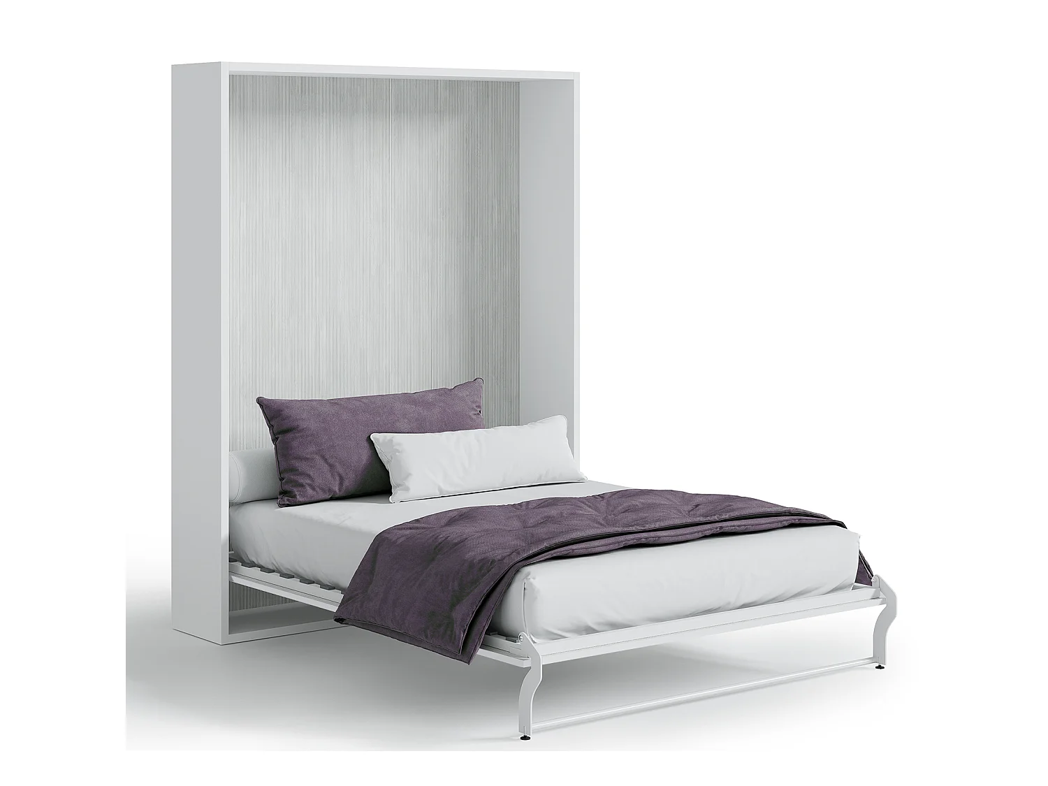 Lit escamotable vertical Banila-Blanc-160x200