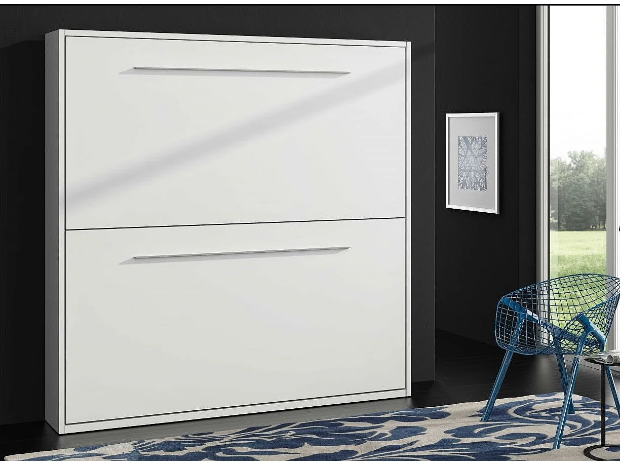 Satijnwit stapelbed opklapbed 2 bedden 80x190 cm Spaky