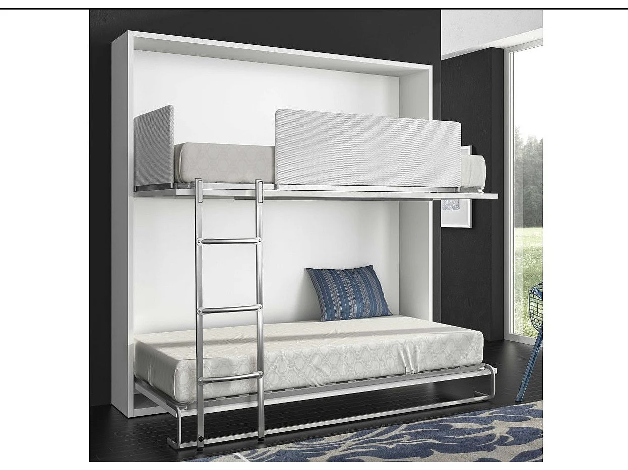 Litera plegable Spaky para 2 personas-Color Antracita-Ropa de cama 90x190 cm