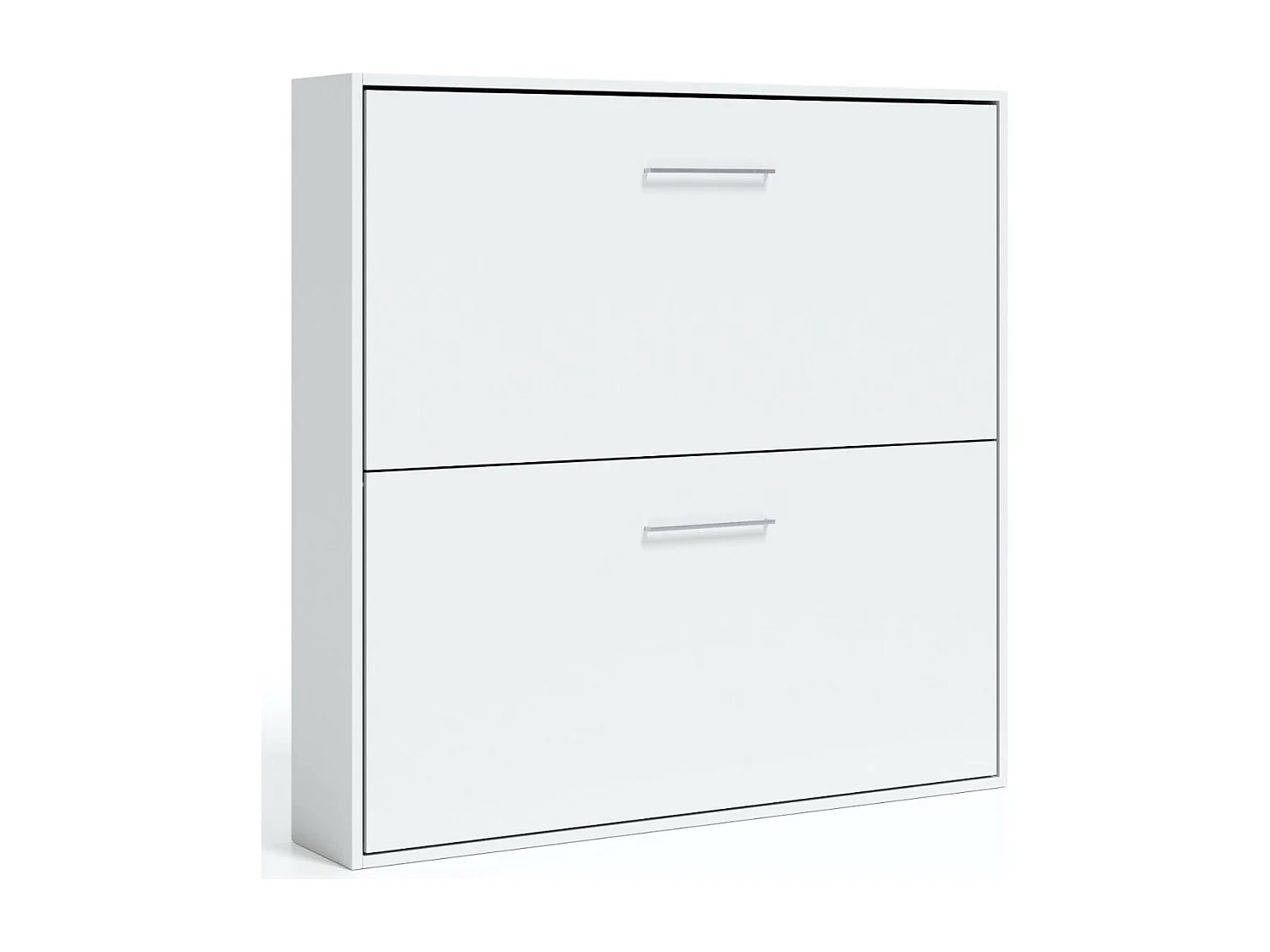 Lit escamotable superposé blanc satiné 2 couchages 90x190 Spaky