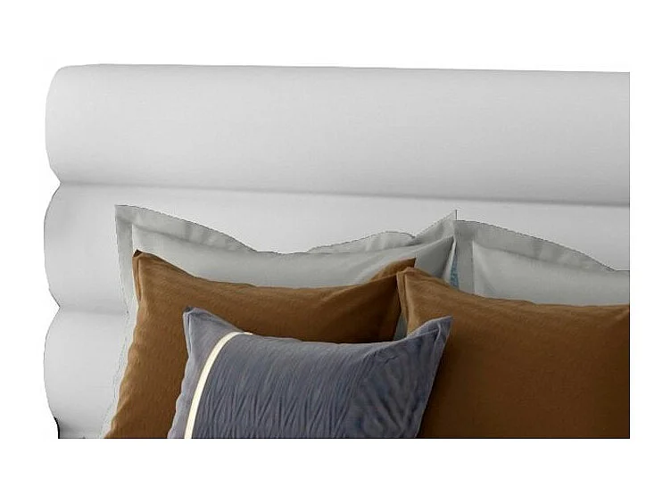 Lit design simili cuir blanc avec coffre de rangement Klarina - 4 tailles-200x200