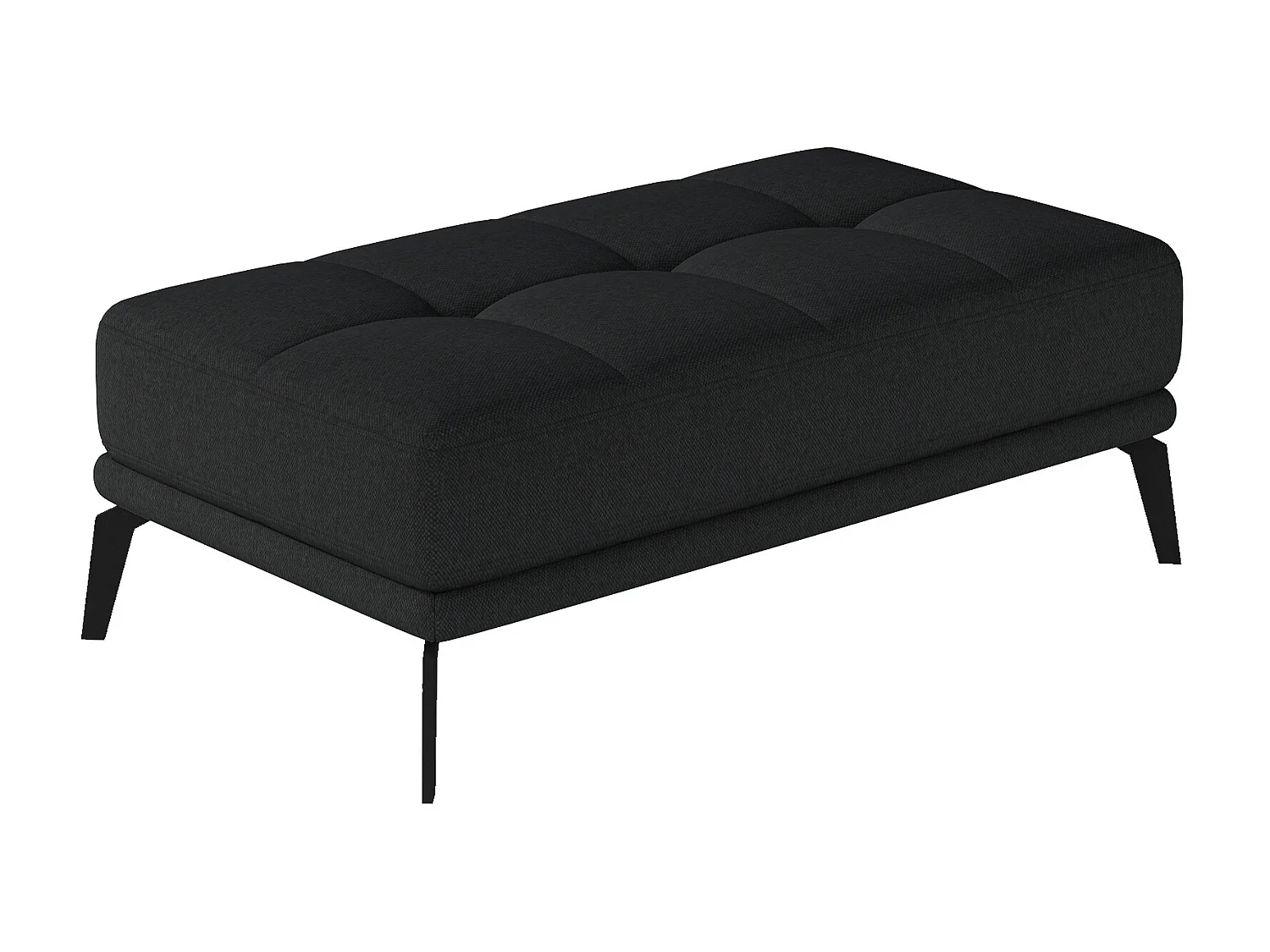 Pouf tissu noir Torpille 140cm