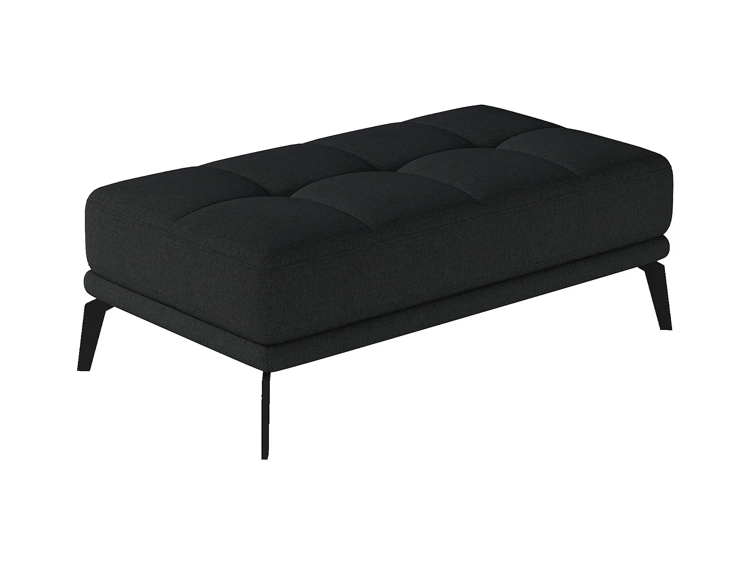 Pouf tissu noir Torpille 140cm