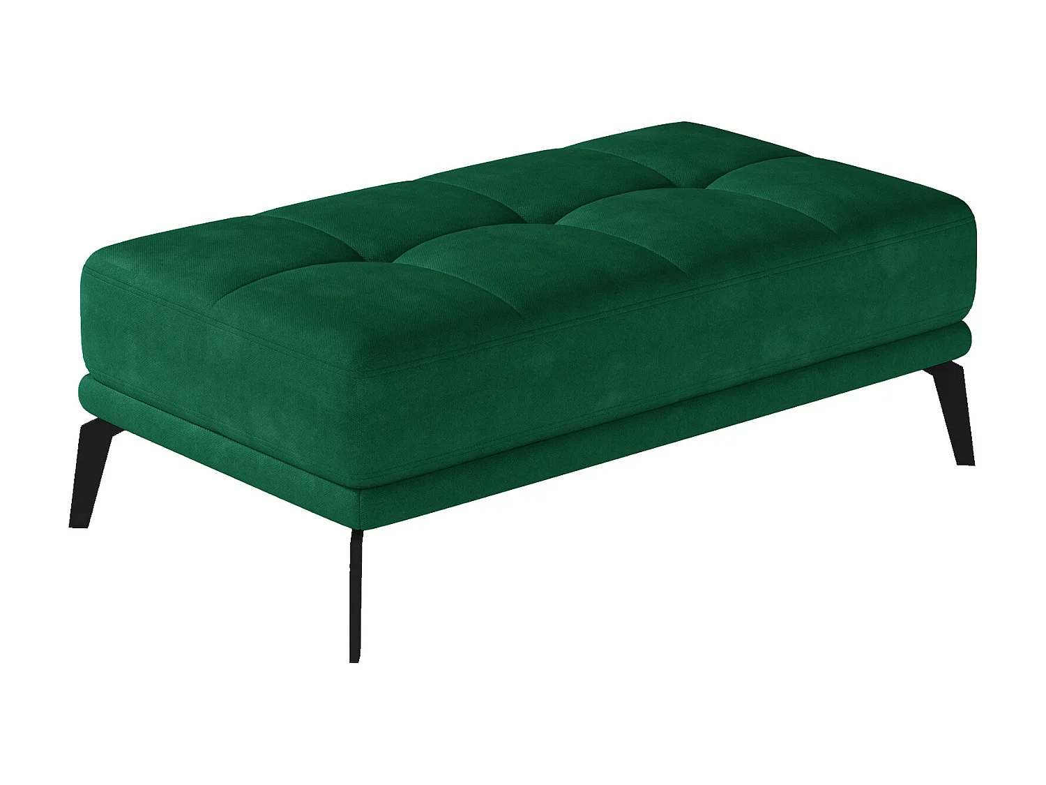 Pouf velours vert foncé Torpille 140cm