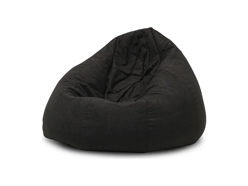 Pouf poire en tissu Komo-Couleur Noir