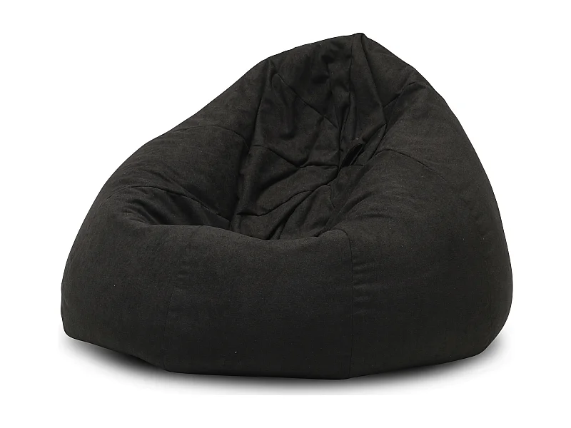 Pouf poire en tissu Komo-Couleur Noir
