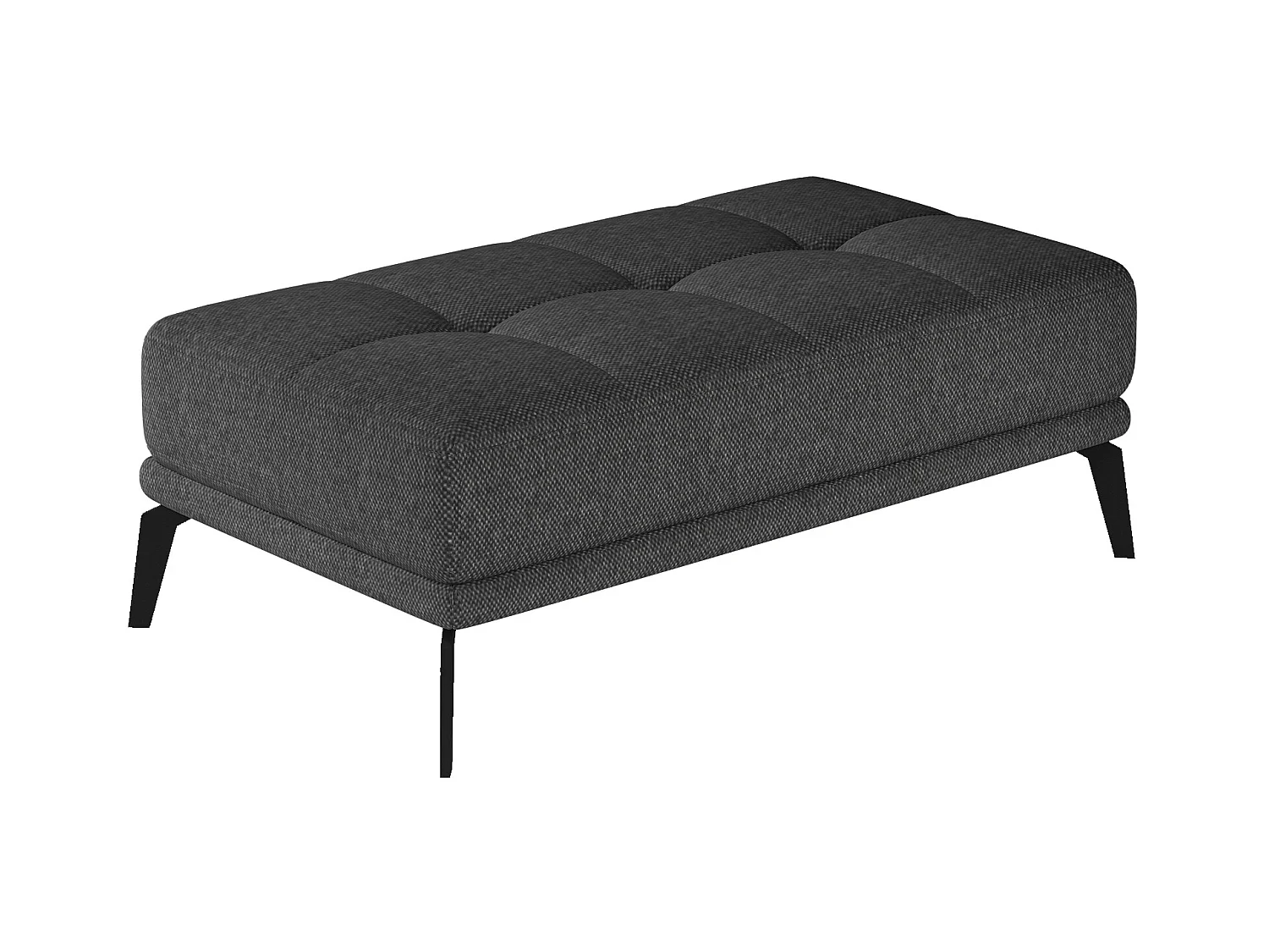 Pouf tissu gris anthracite Torpille 140cm