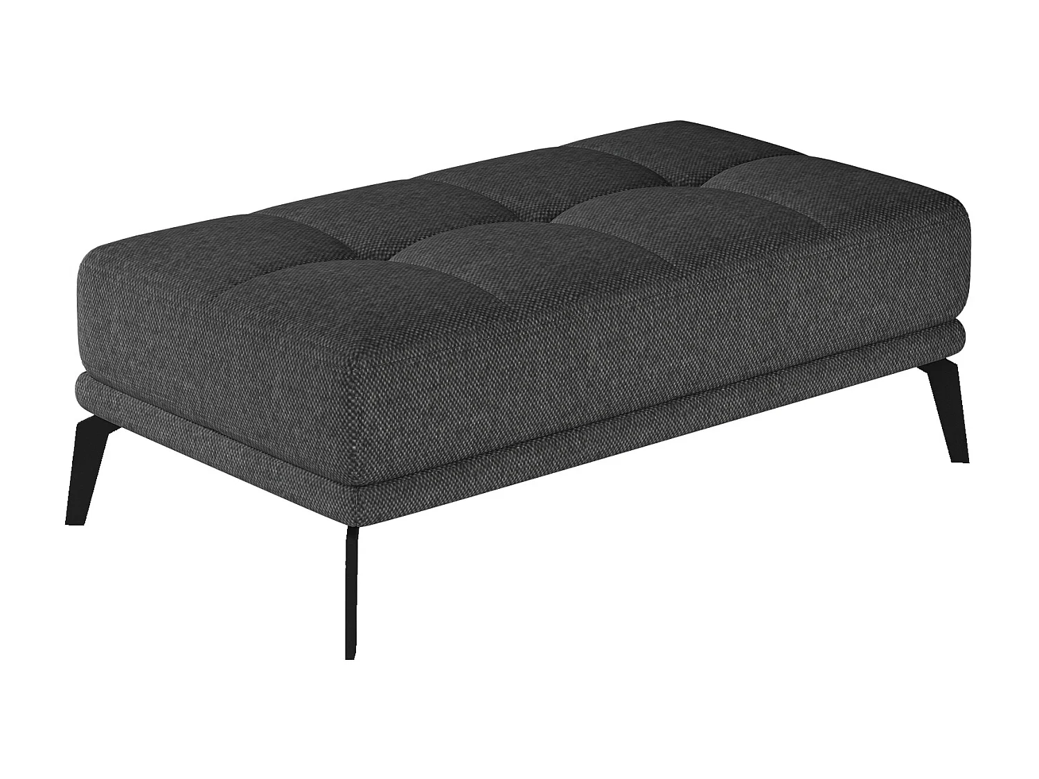 Pouf tissu gris anthracite Torpille 140cm