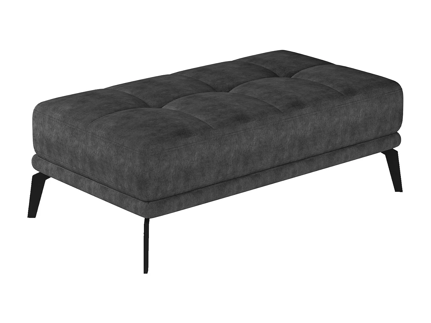 Pouf tissu suédine gris foncé Torpille 140cm