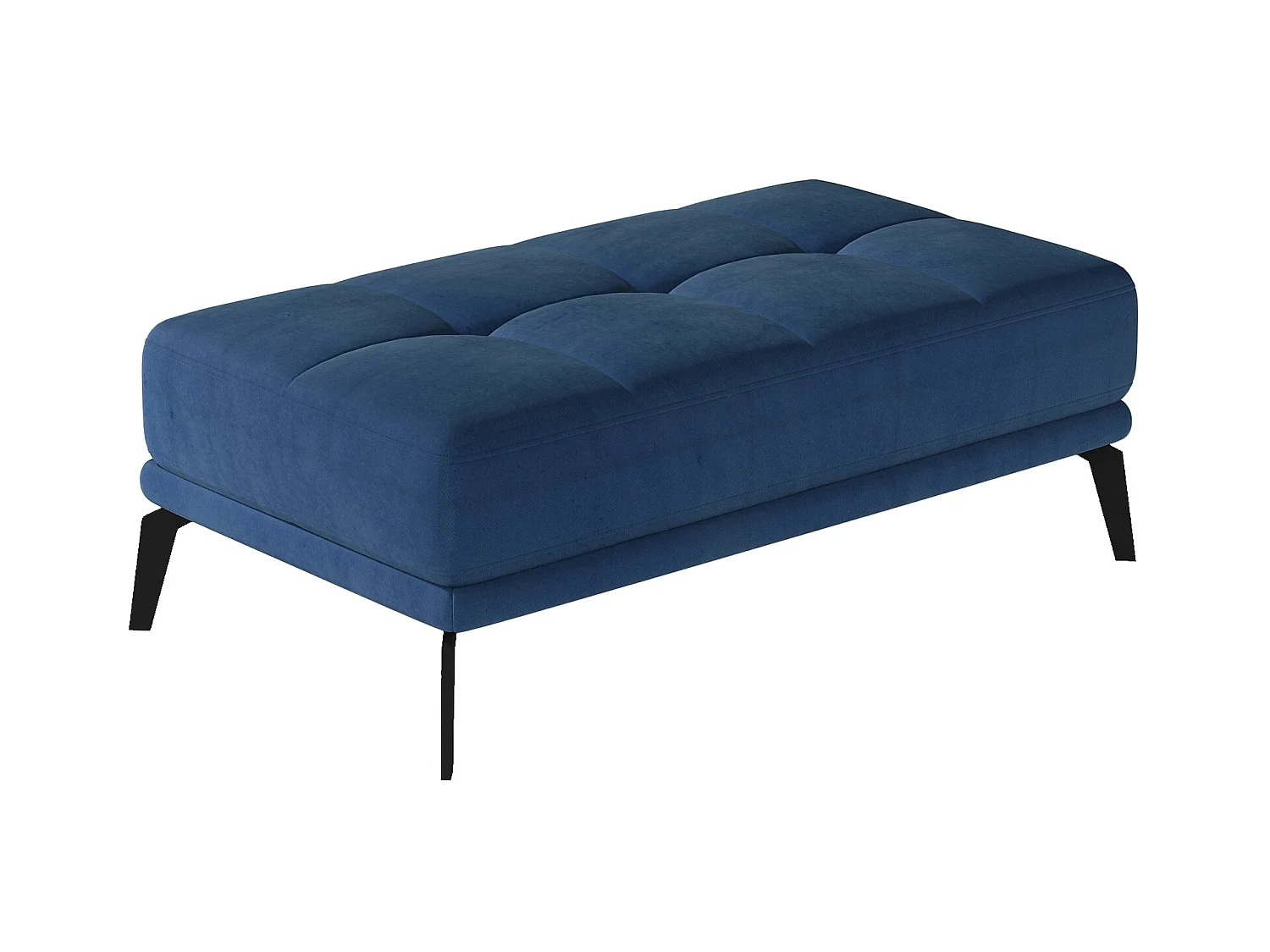 Pouf velours bleu marine Torpille 140cm