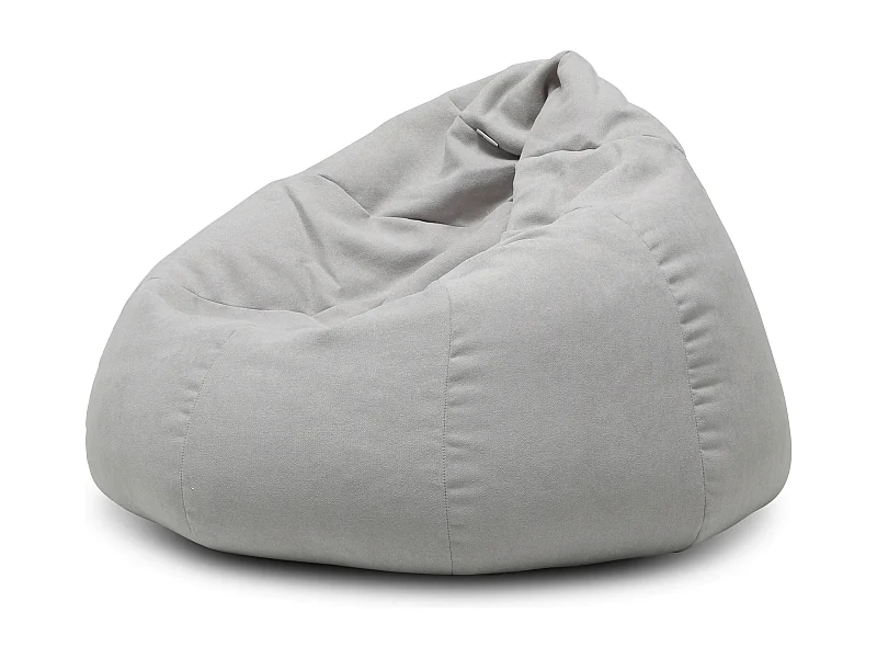 Pouf poire en tissu Komo-Couleur Gris clair
