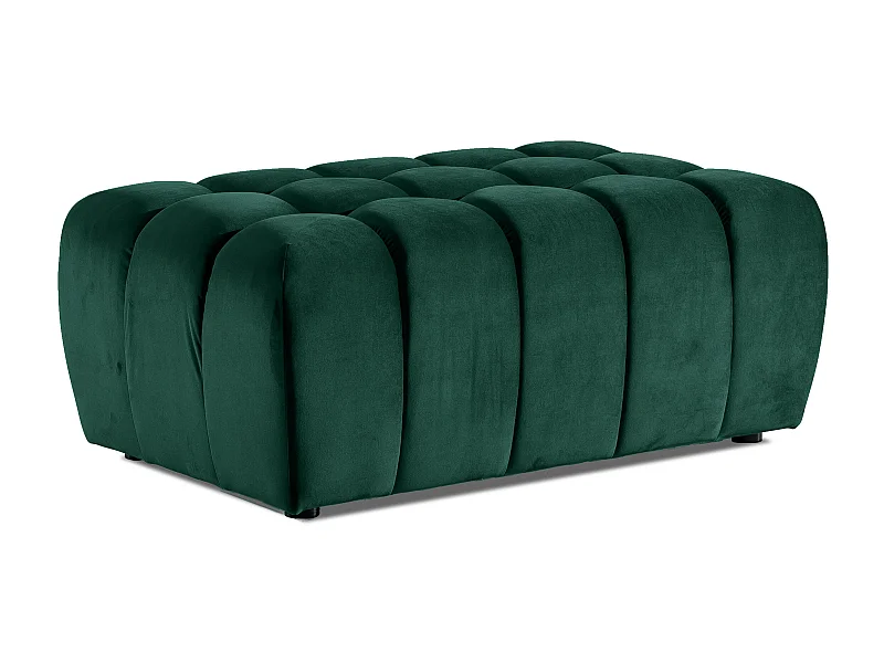 Pouf velours vert Larko 102cm