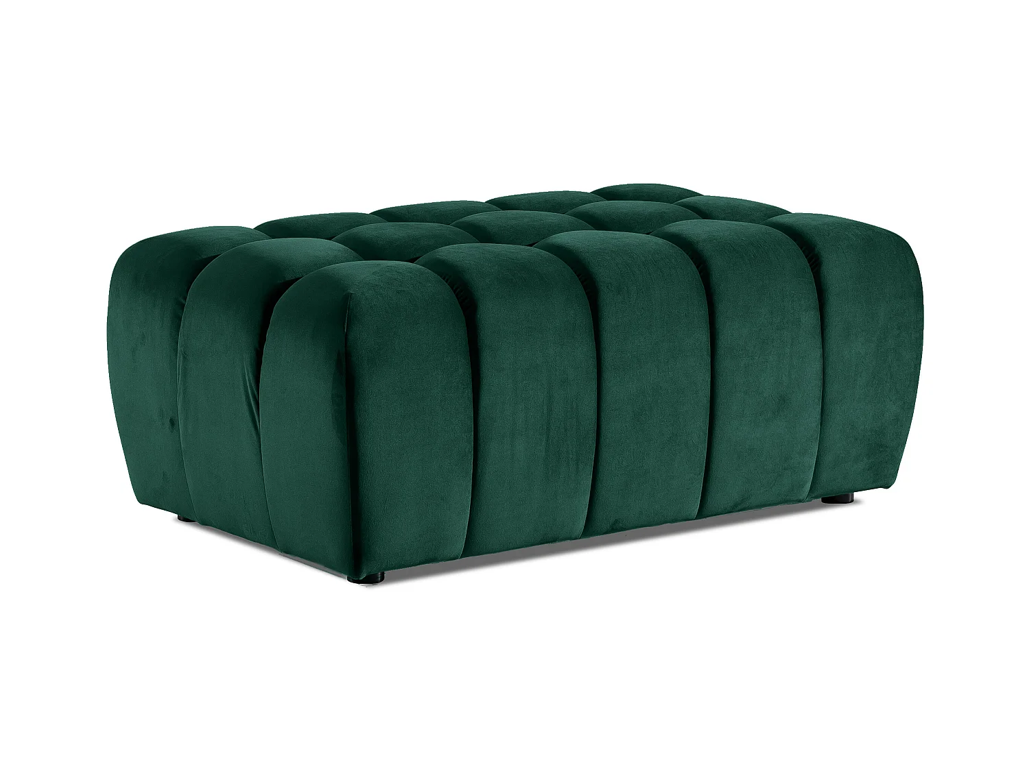 Pouf velours vert Larko 102cm