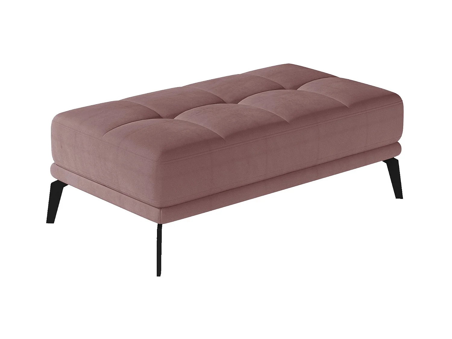 Pouf velours rose Torpille 140cm
