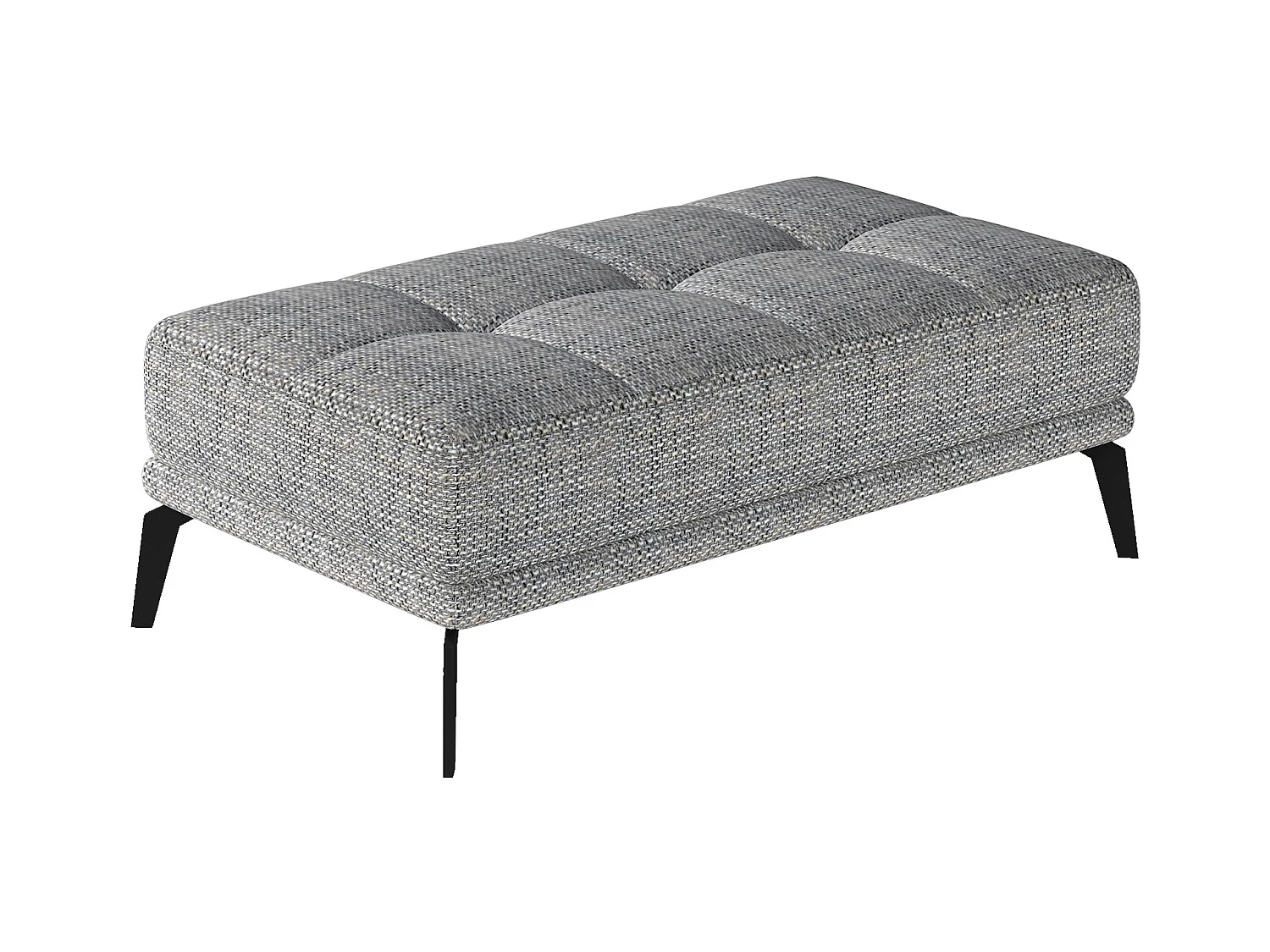Pouf tissu gris chiné Torpille 140cm