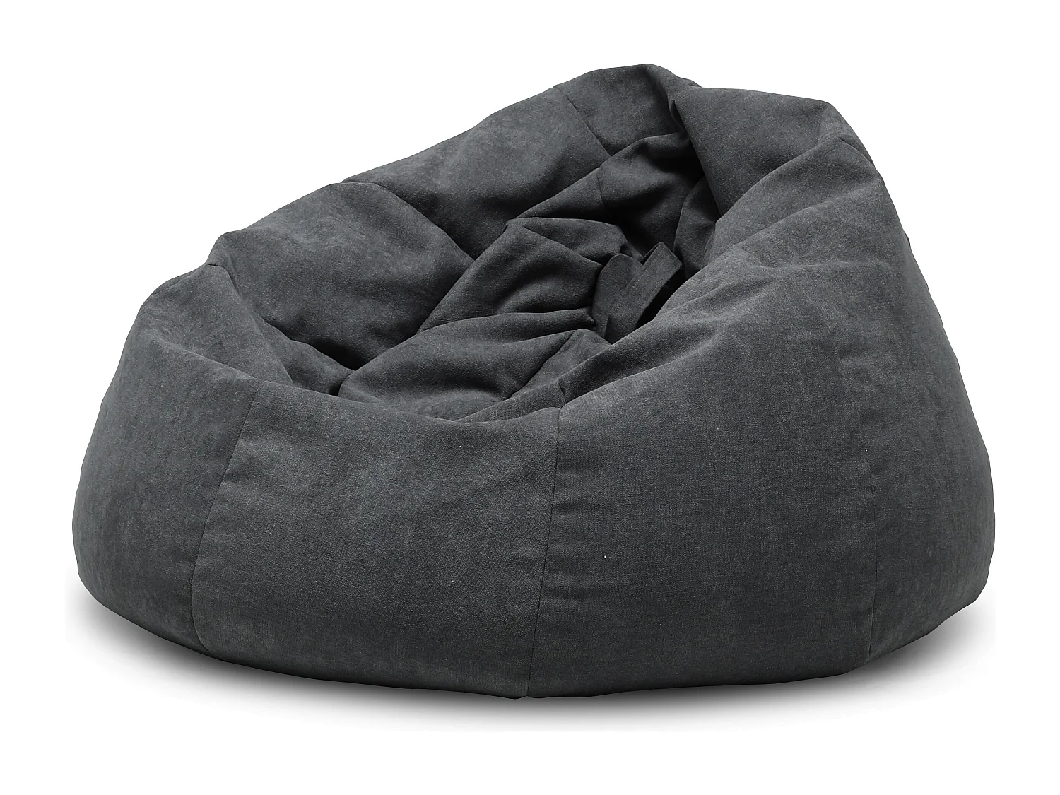 Pouf poire en tissu Komo-Couleur Gris foncé