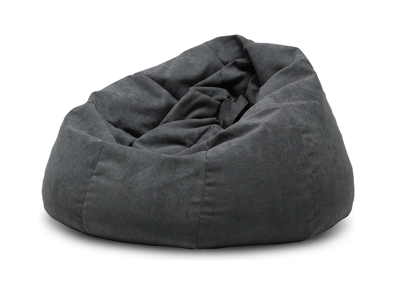 Pouf poire en tissu Komo-Couleur Gris foncé