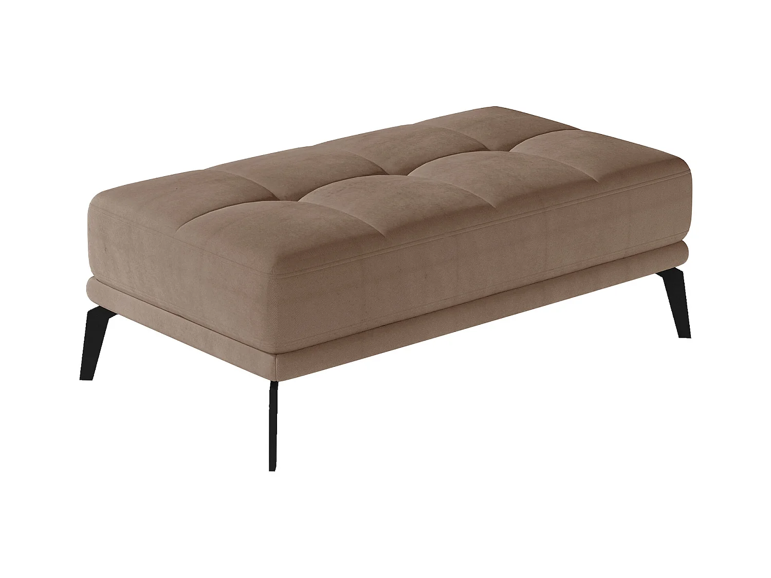 Pouf velours marron clair Torpille 140cm
