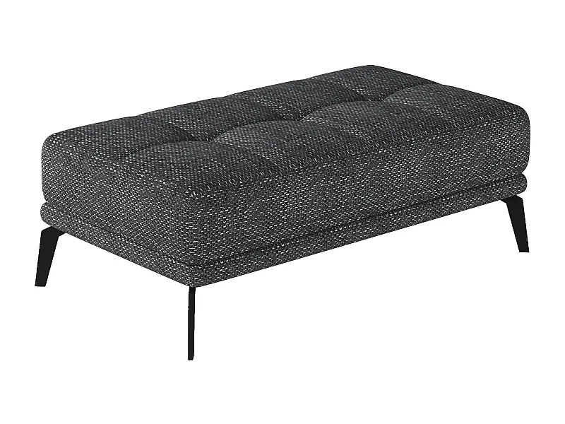 Pouf tissu noir chiné Torpille 140cm