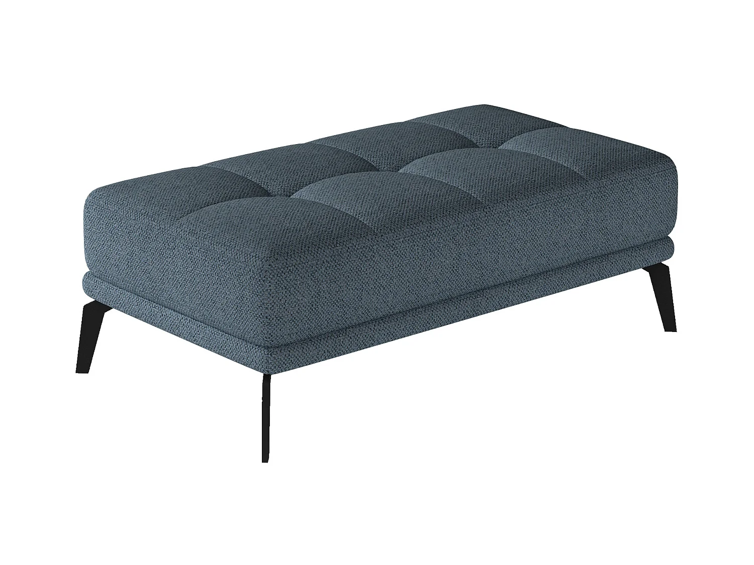 Pouf tissu bleu Torpille 140cm