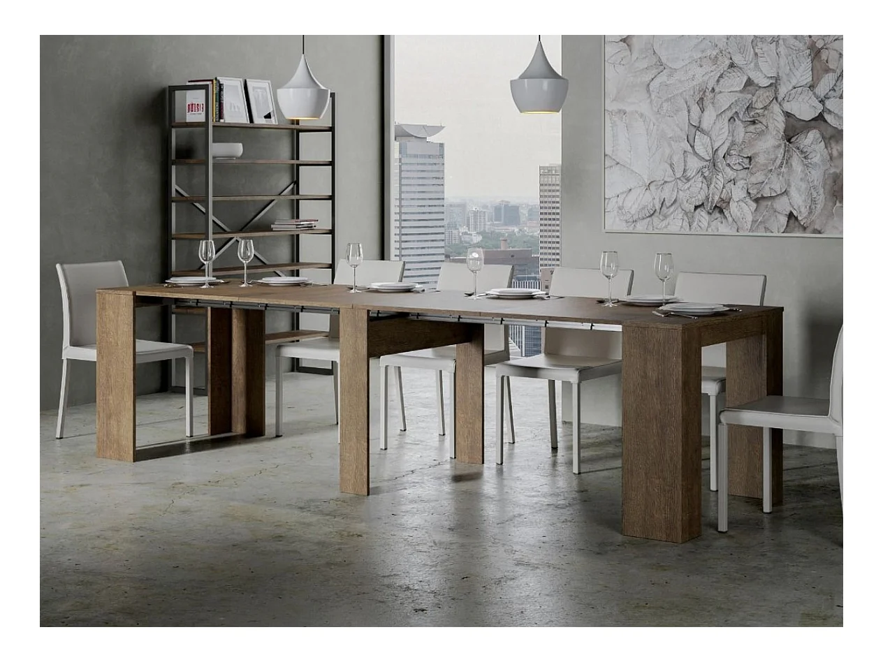 Console extensible en bois Barry-Couleur Naturel