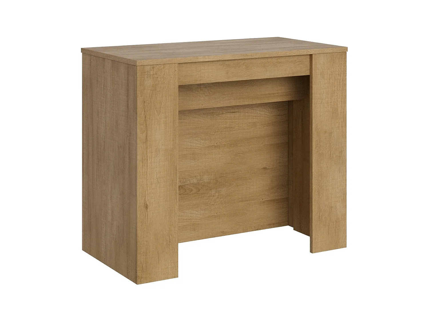 Console extensible en bois Barry-Couleur Naturel