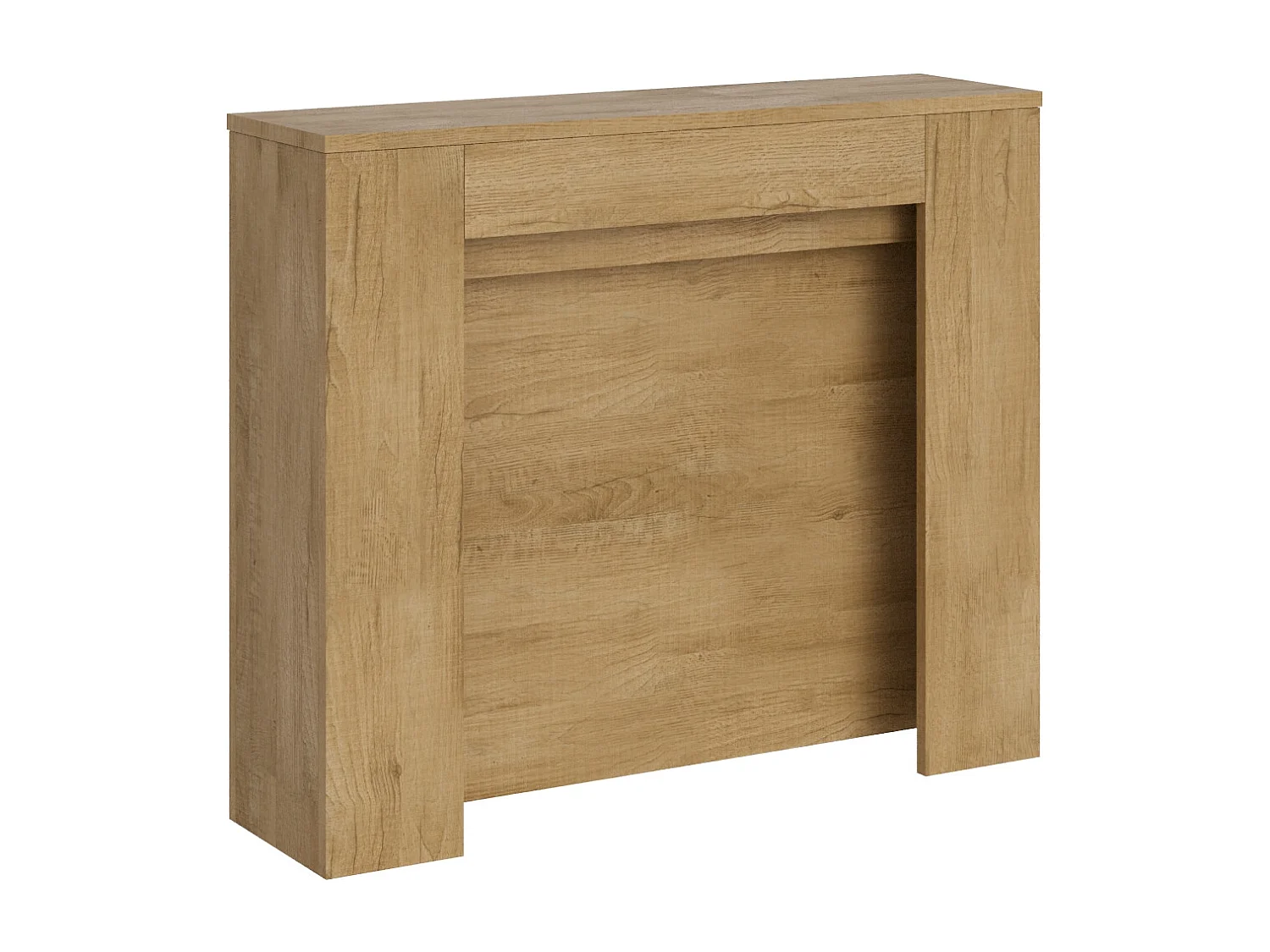 Kleine Kuba uitschuifbare houten console 90x25/211 cm-Kleur Natuurlijk