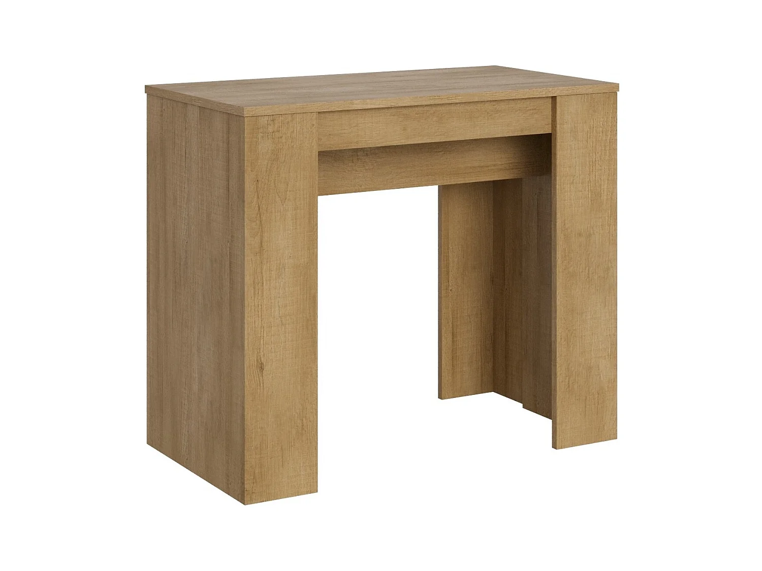 Console extensible en bois Bina-Couleur Naturel-3 rallonges