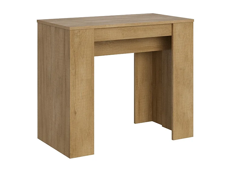 Console extensible en bois Bina-Couleur Naturel-3 rallonges