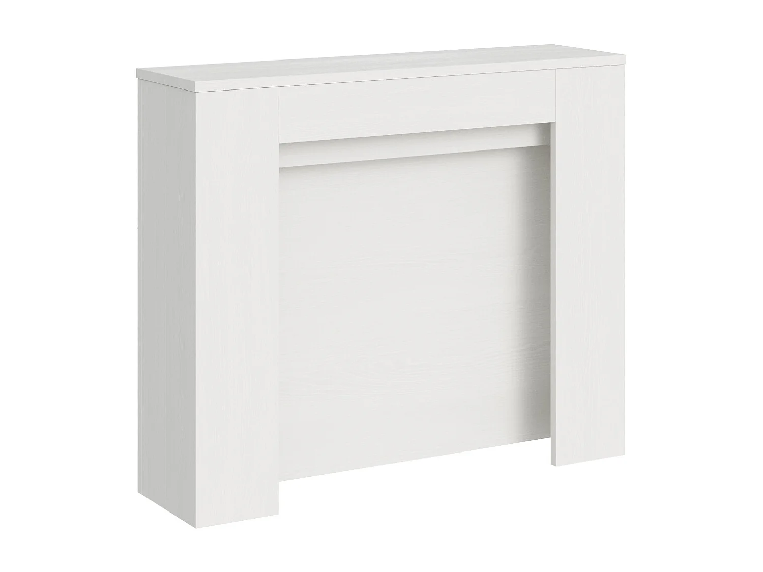 Consola extensible 90x25/211 cm Kiba fresno blanco extensiones internas