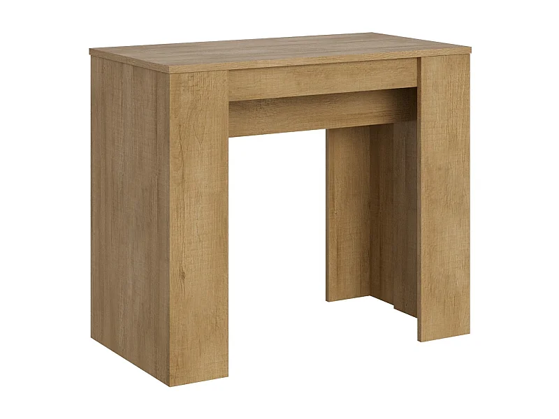 Console extensible en bois Bina-Couleur Naturel-5 rallonges
