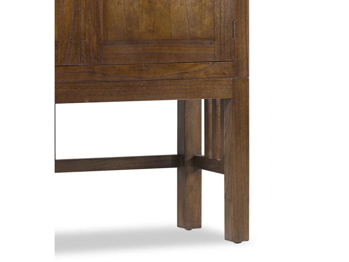 Mueble almacenaje Mindy madera maciza 2 puertas 7 cajones interiores Orka 120 cm