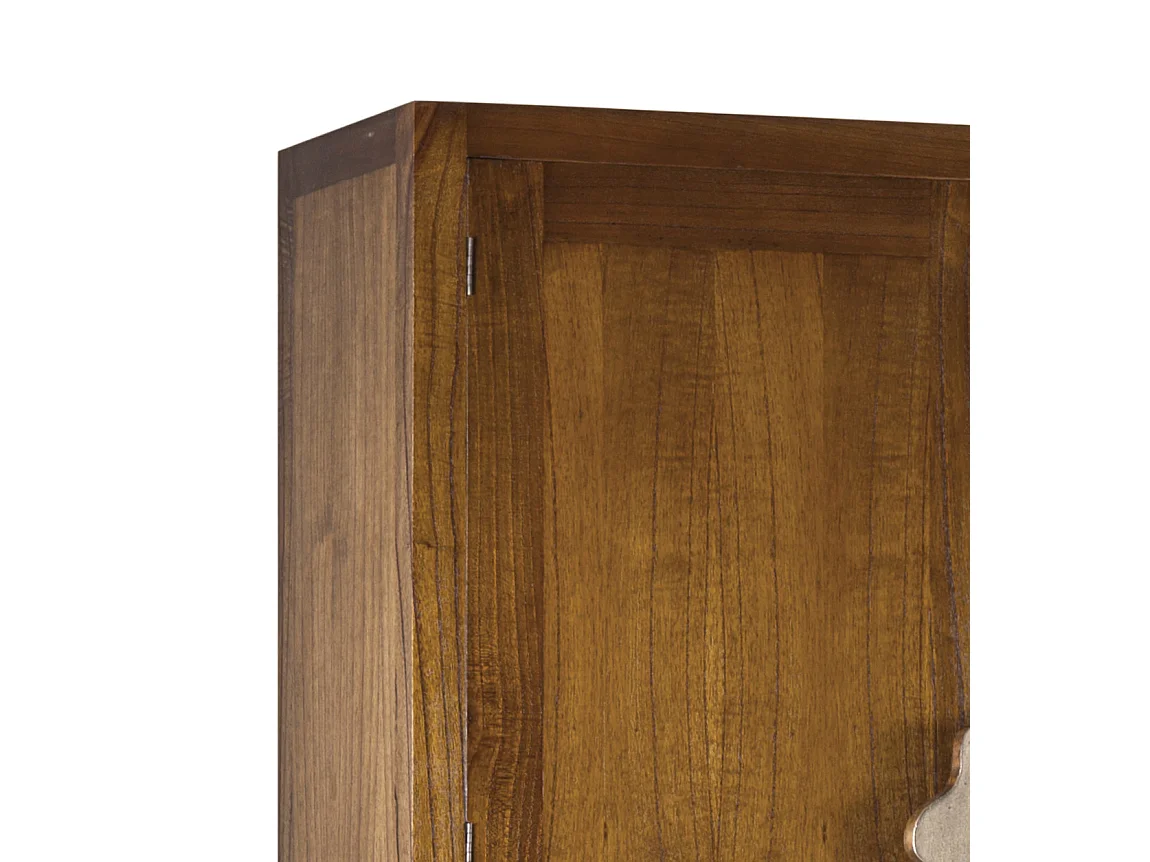 Mueble almacenaje Mindy madera maciza 2 puertas 7 cajones interiores Orka 120 cm