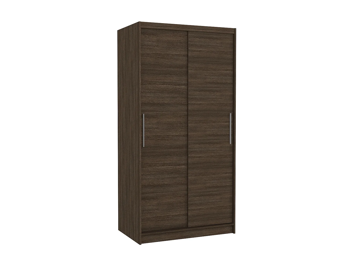 Petite armoire de chambre à coucher marron 2 portes coulissantes Kilane 100cm
