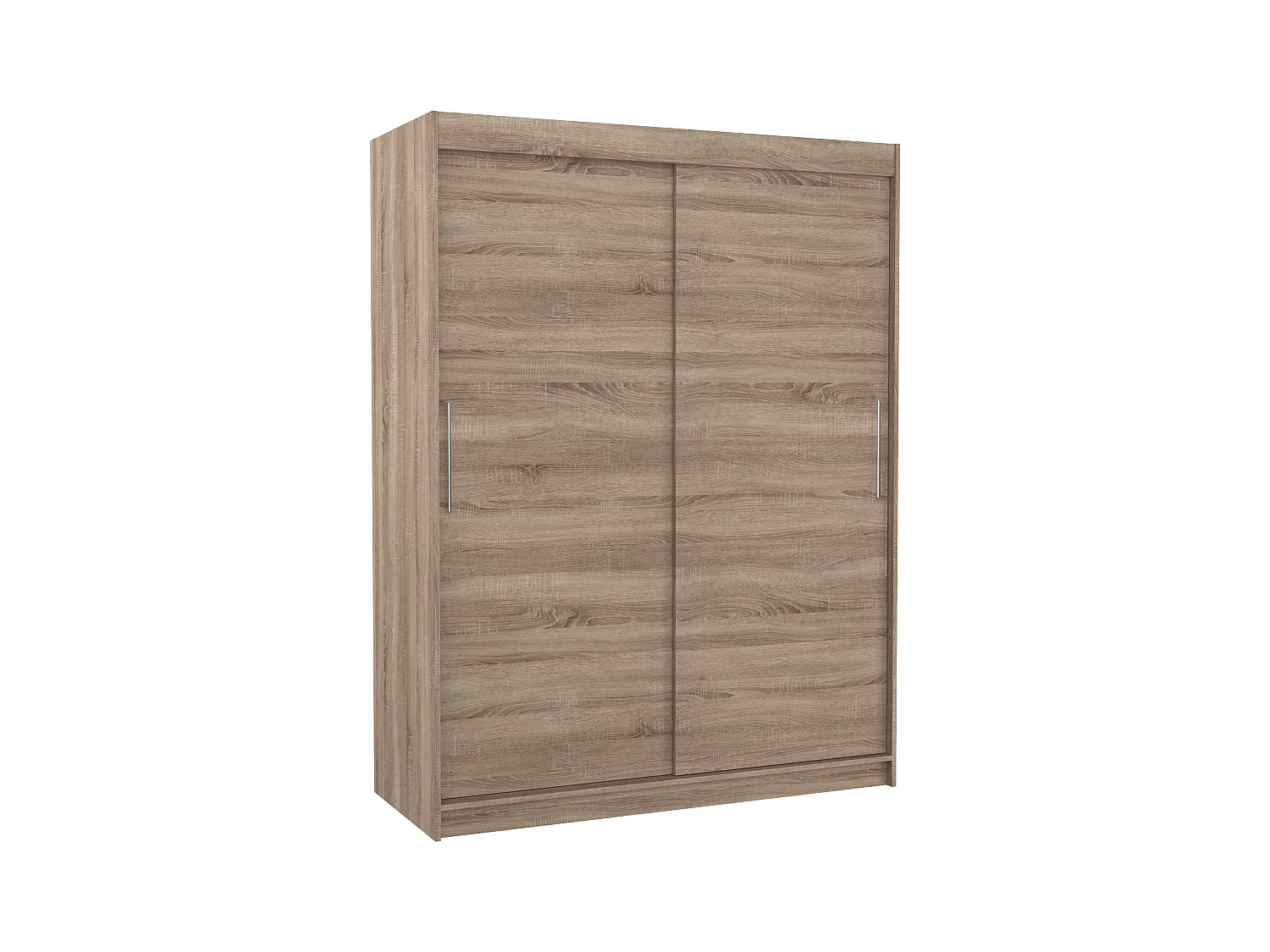 Armoire de chambre à coucher bois truffe 2 portes coulissantes Douva 150cm