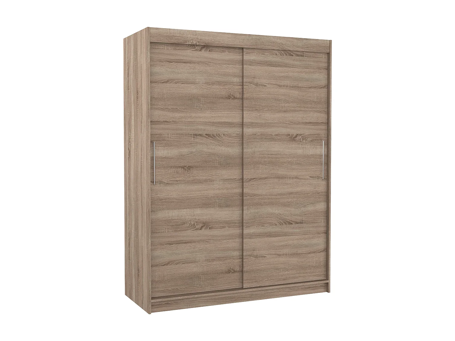 Armoire de chambre à coucher bois truffe 2 portes coulissantes Douva 150cm