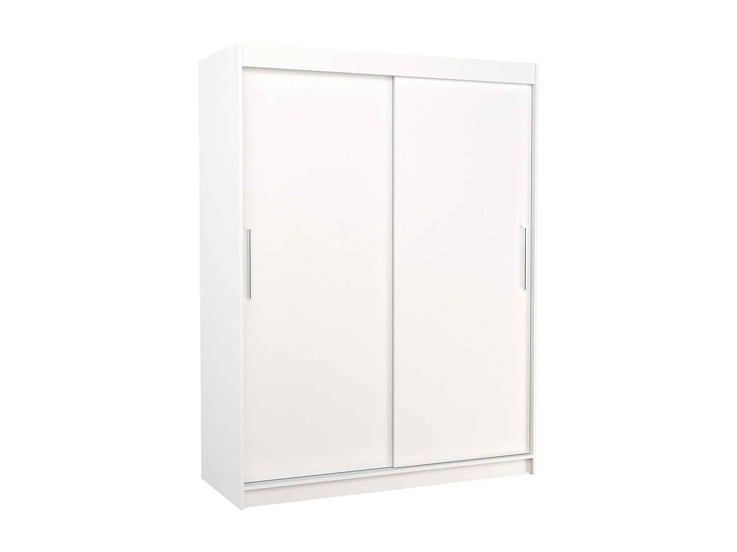 Armoire de chambre à coucher blanche 2 portes coulissantes Douva 150cm
