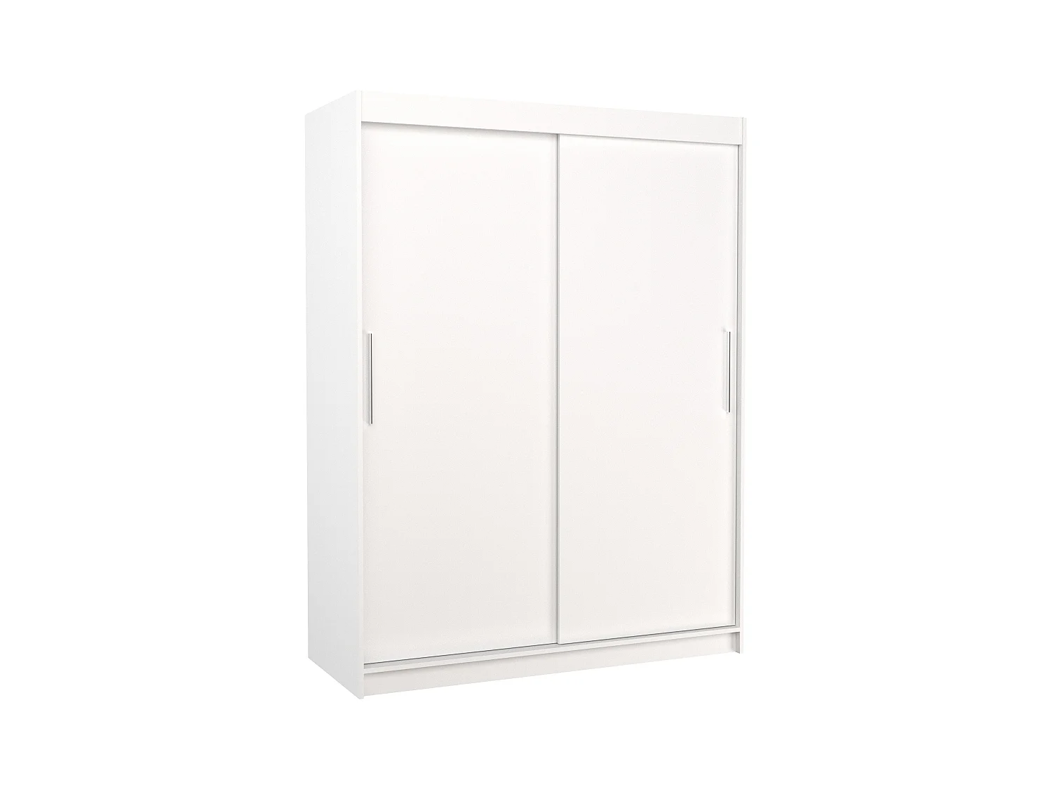 Armoire de chambre à coucher blanche 2 portes coulissantes Douva 150cm