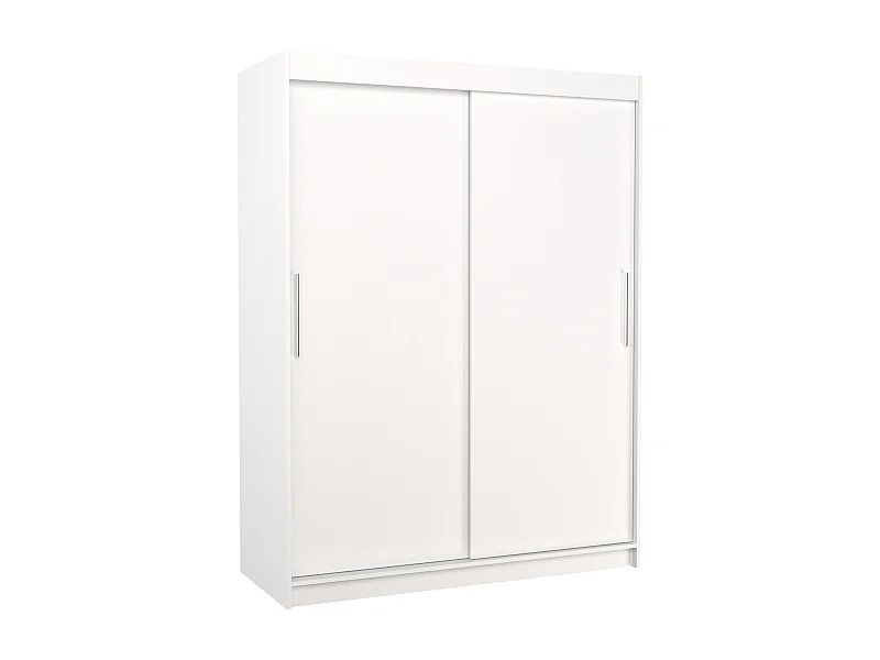 Armoire de chambre à coucher blanche 2 portes coulissantes Douva 150cm