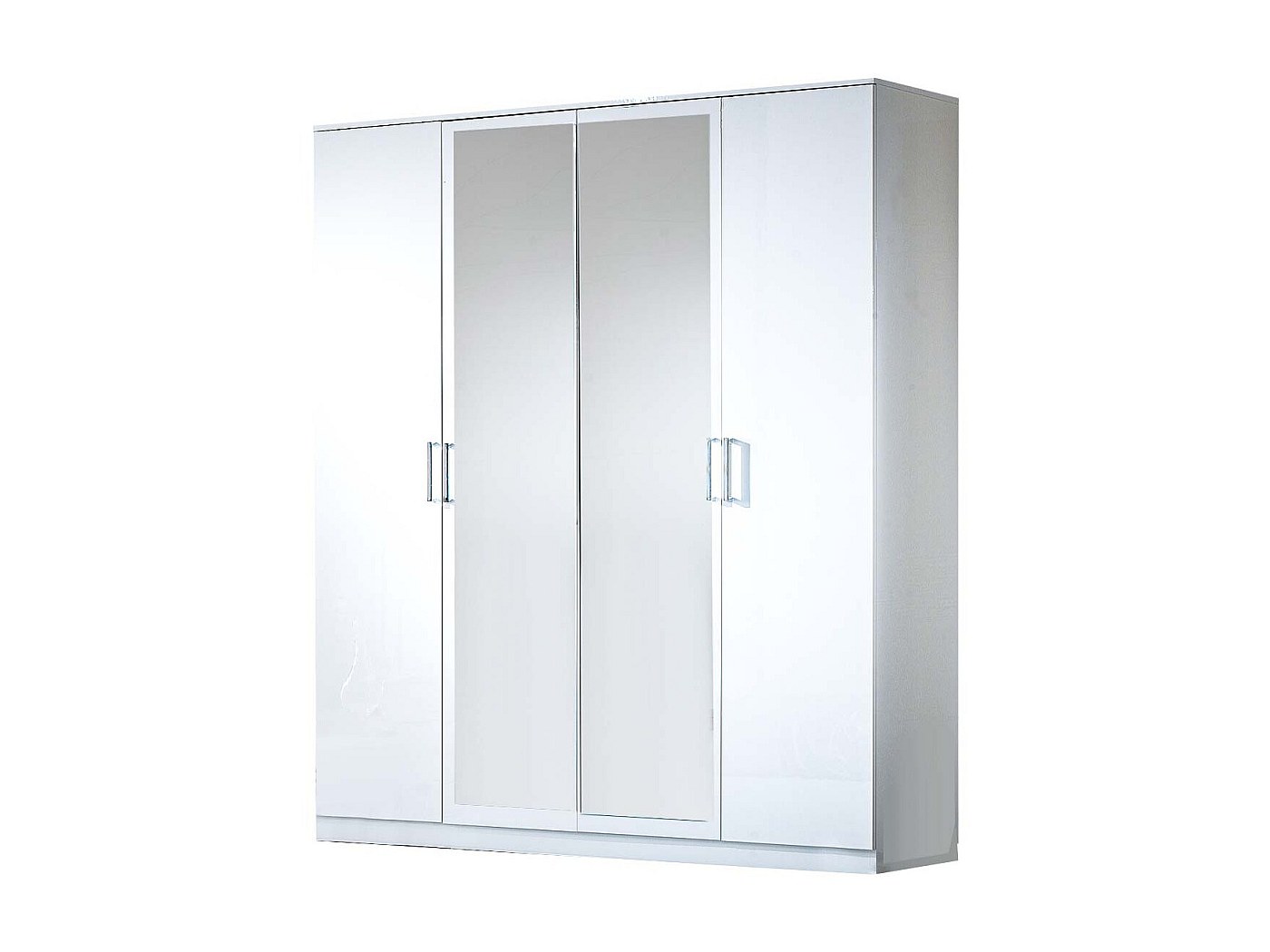Meuble à Chaussures Moderne 4 Portes Avec 2 Tiroirs - Armoire De Rangement Blanc 110x26x100 Cm Pour Entrée Et Couloir