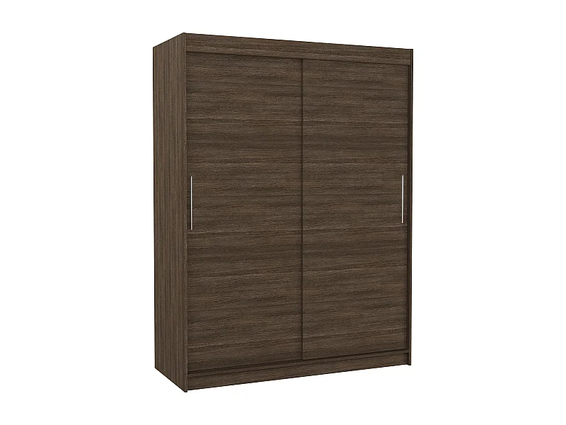 Armoire de chambre à coucher marron 2 portes coulissantes Douva 150cm