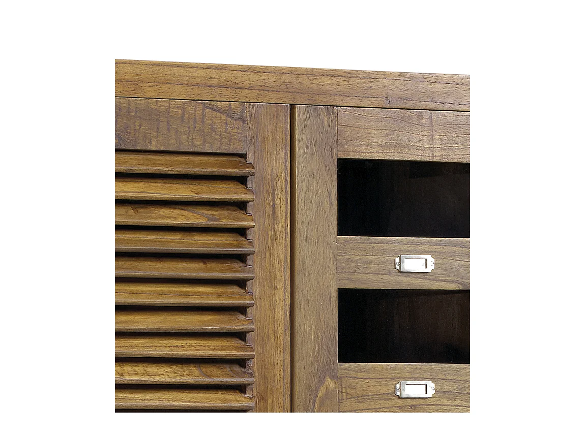Armoire en bois massif de Mindy 2 portes 3 tiroirs Sotchy 105cm