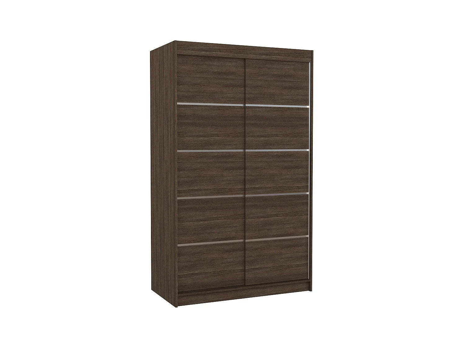 Petite armoire de chambre marron avec 2 portes coulissantes Benko 120cm