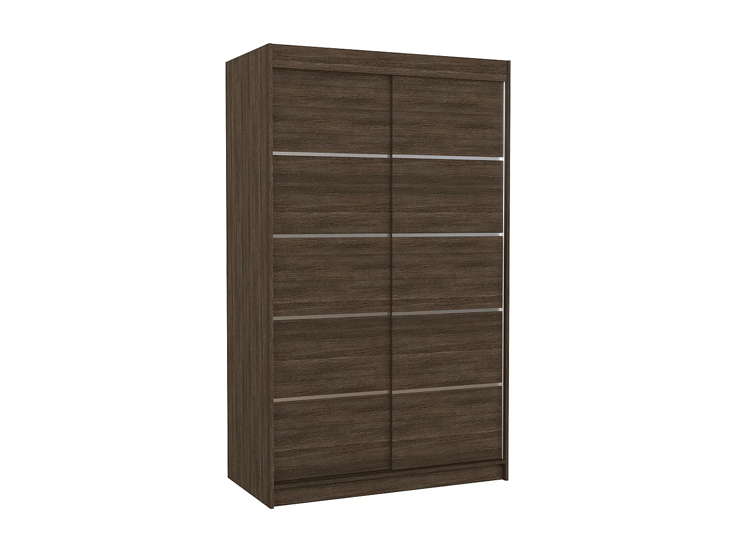 Petite armoire de chambre marron avec 2 portes coulissantes Benko 120cm