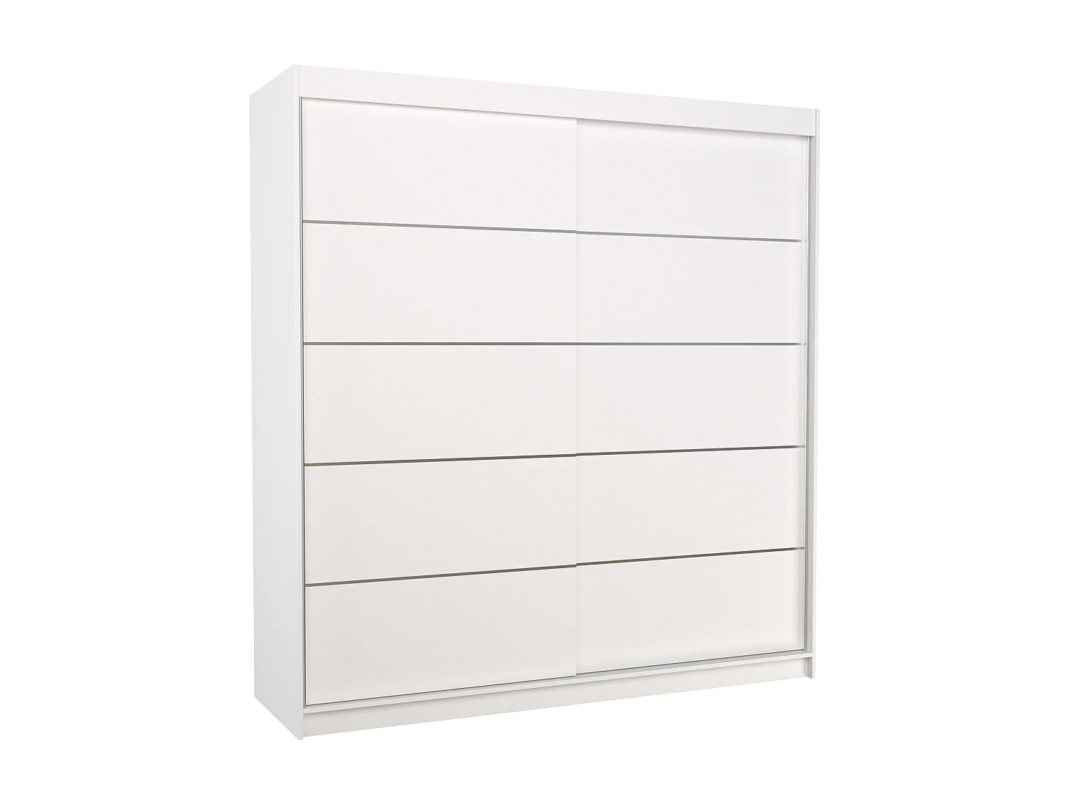 Armoire chambre adulte blanche 2 portes coulissantes Yvona 200cm